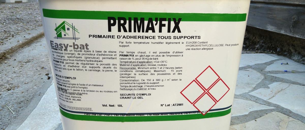 PRIMA'FIX- RÉSINE D'ACCROCHE TOUS SUPPORTS - 10 KG