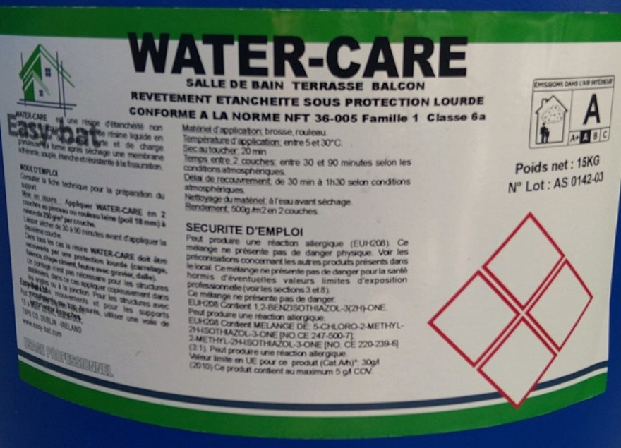 WATER CARE - RESINE POLYMÈRE D'ETANCHEITE - 10 KG